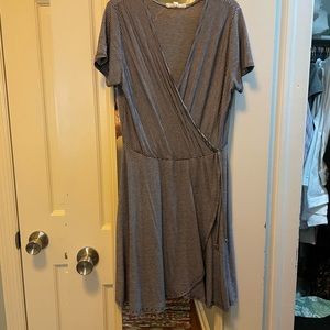 Navy striped knit dress